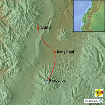 Karte Besteigung Pasochoa Ecuador