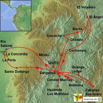 Karte Naturfaszination Ecuador