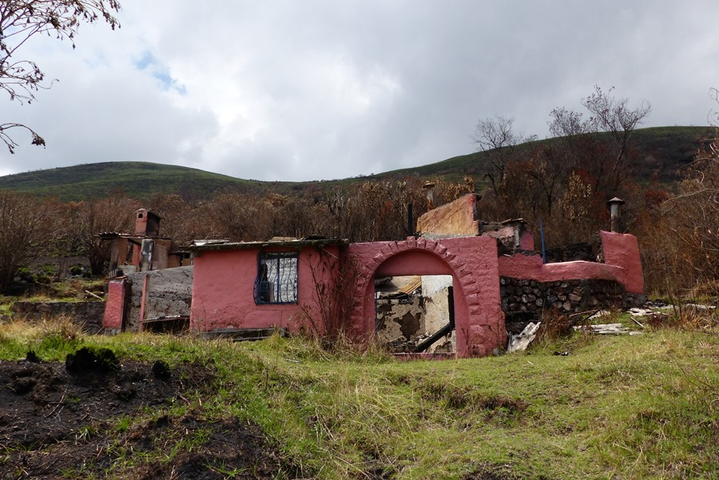Haus Pasochoa Waldbrand, Ecuador