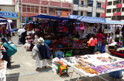 Otovalo Ponchomarkt in Ecuador