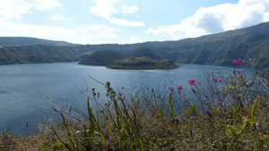Lagune Cuicocha Lagoon Kratersee Ecuador 