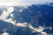 Andenlandschaft aus der Luft in Ecuador