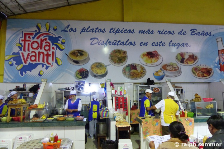 Banos de Agua Essensabteilung auf Markt, Ecuador