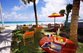 Garten und Strand