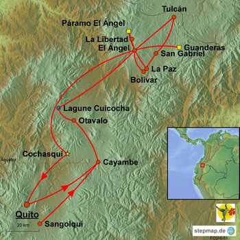 Karte Unbekannter Norden Ecuador