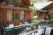Zimmer von außen Hosteria Isla de Banos Tungurahua 