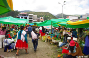 Gemüsemarkt in Gualaceo, Ecuador
