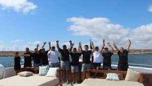 Mannschaft an Bord der Sea Star Yacht auf Galapagos