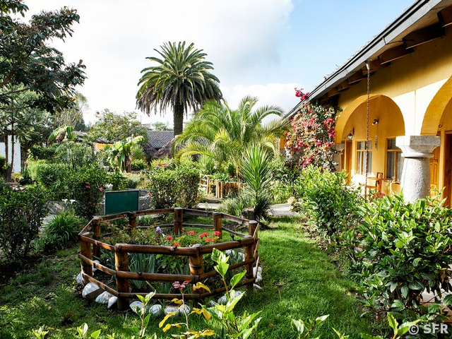 Garten und Bungalow der Hostería Sommergarten