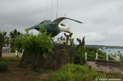 Albatros Denkmal in Puerto Ayora, Galapagos