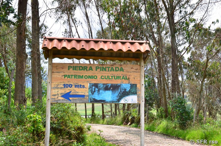 Piedra Pintada Schild, Ecuador