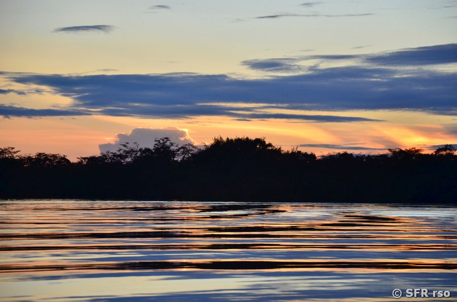 Sonnenuntergang im Nationalpark Yasuni, Ecuador