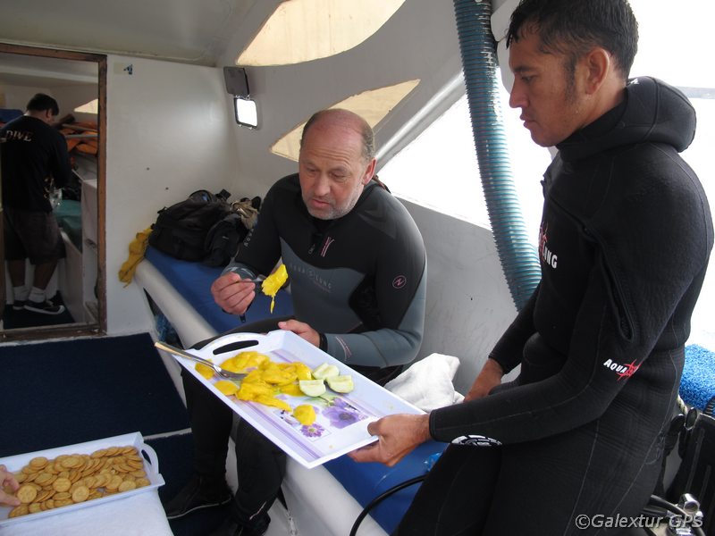 Snack an Bord, Galapagos