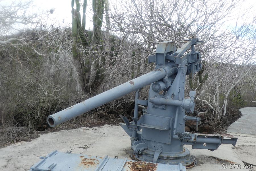 Kanone in Cerro Tijeretas, Galapagos